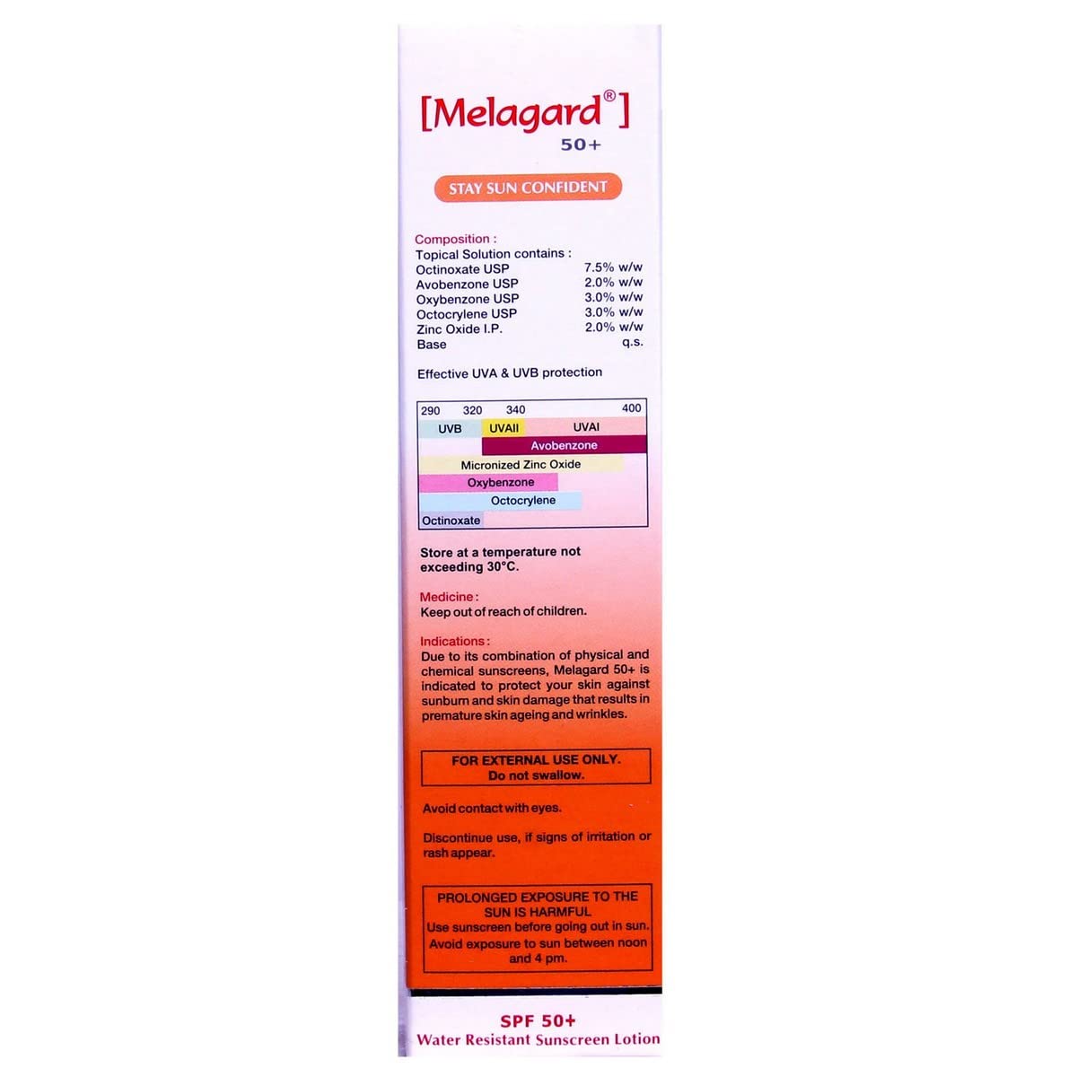 Melagard Sunscreen 50+ - Bottle of 60ml Lotion