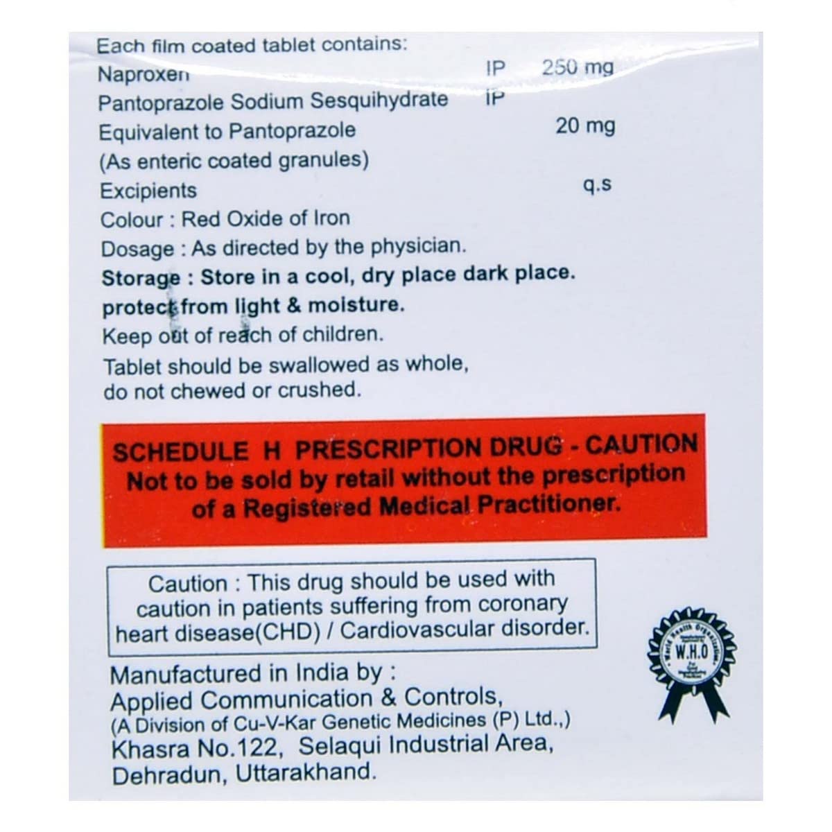 ARTHOPAN 250MG - Strip of 10 Tablets