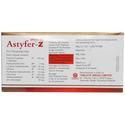 Astyfer-Z - Strip of 30 Capsules