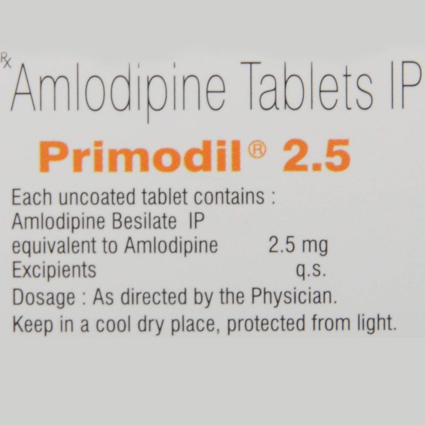 Primodil 2.5 - Strip of 10 Tablets