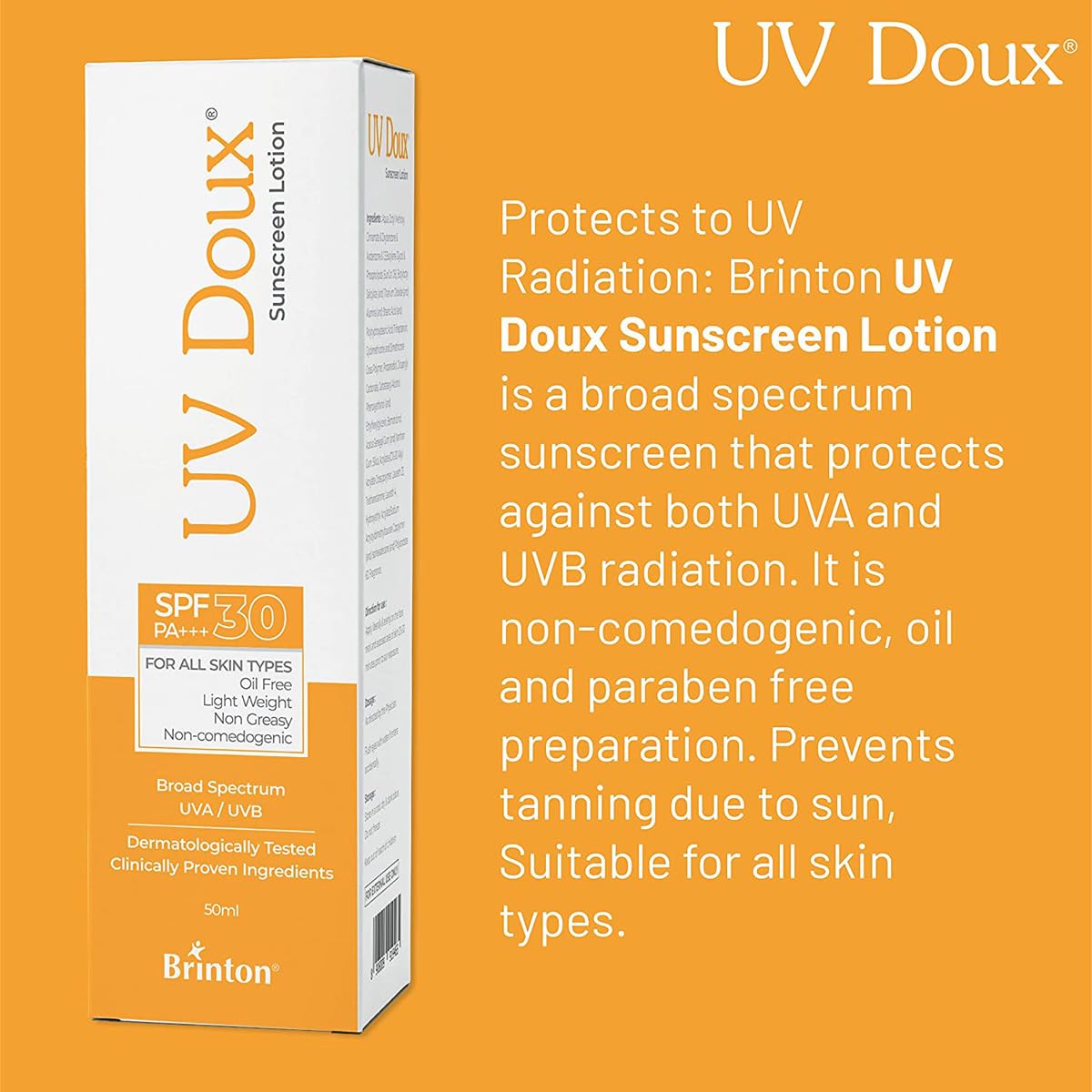 Uv Doux Spf30 - Bottle of 50ml Sunscreen Lotion