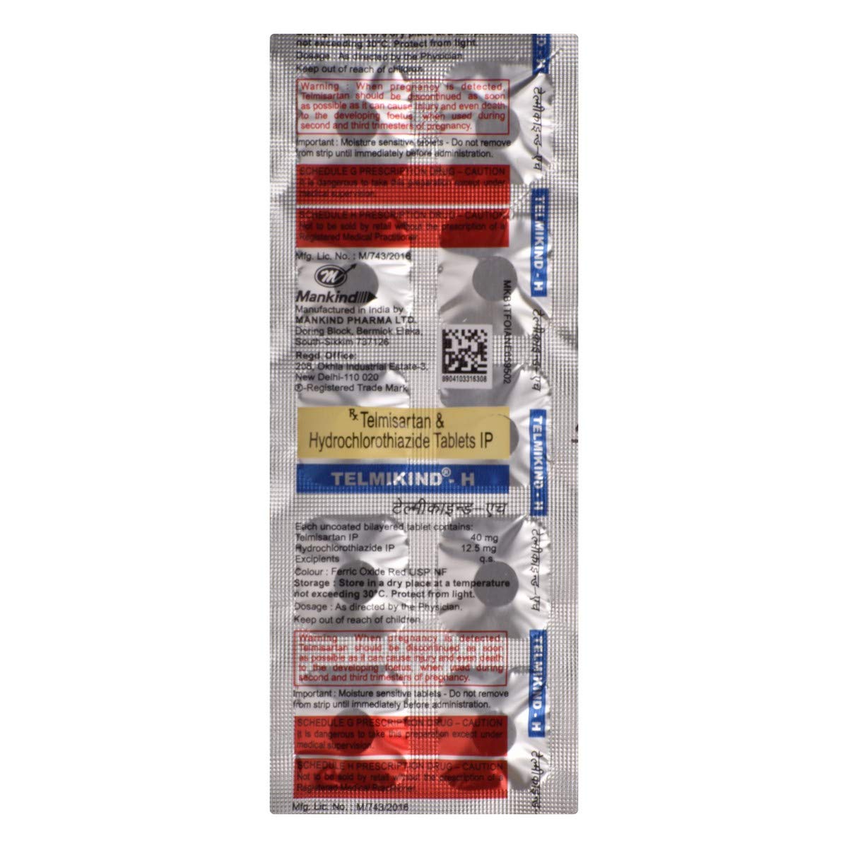 Telmikind H - Strip of 10 Tablets