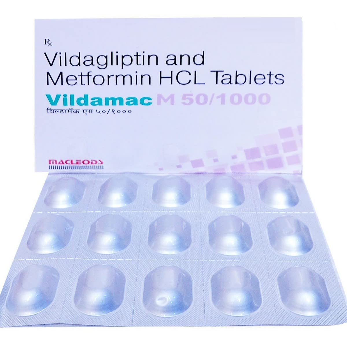 Vildamac M 50/1000MG - Strip of 15 Tablets