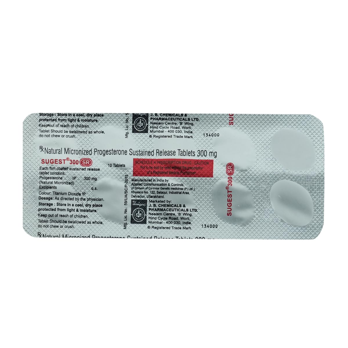 Sugest Sr 300Mg - Strip of 10 Tablets