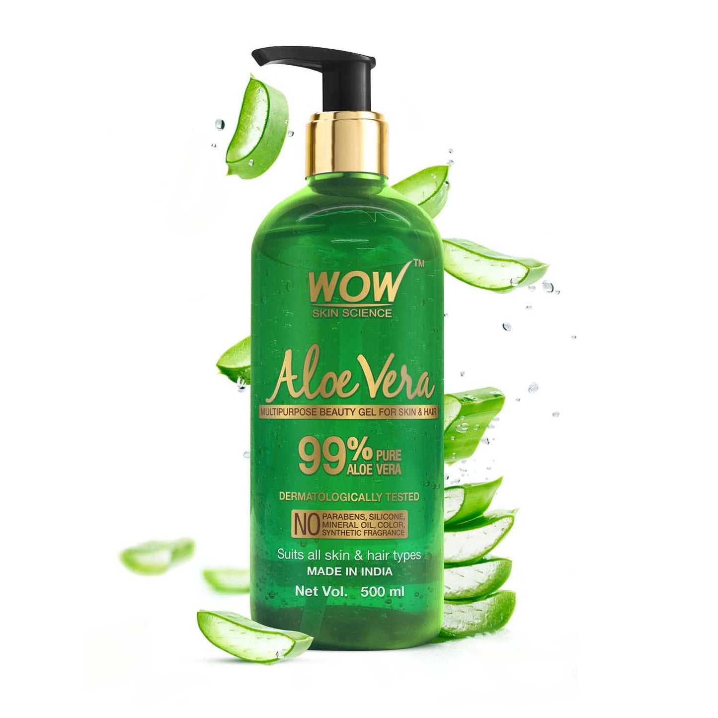 WOW Skin Science 99% Pure Aloe Vera Gel for Face, Skin & Hair - 150ml | Ultimate Gel For Glowing Skin | For Both Men and Women