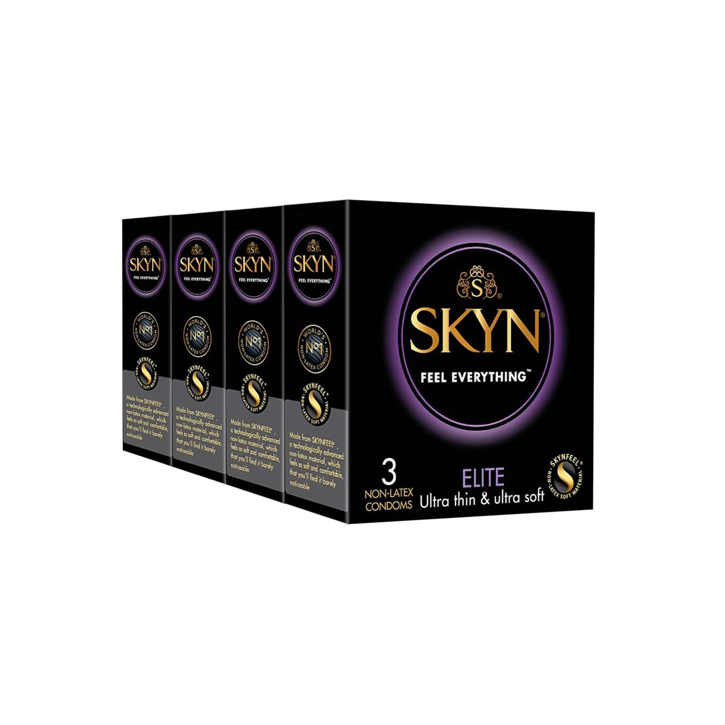 Skyn Elite Ultra Thin and Ultra Soft Non Latex Condoms for men - Pack of 30 count|Feel Everything|Latex Free