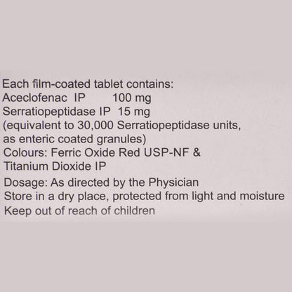 Zerodol S - Strip of 10 Tablets