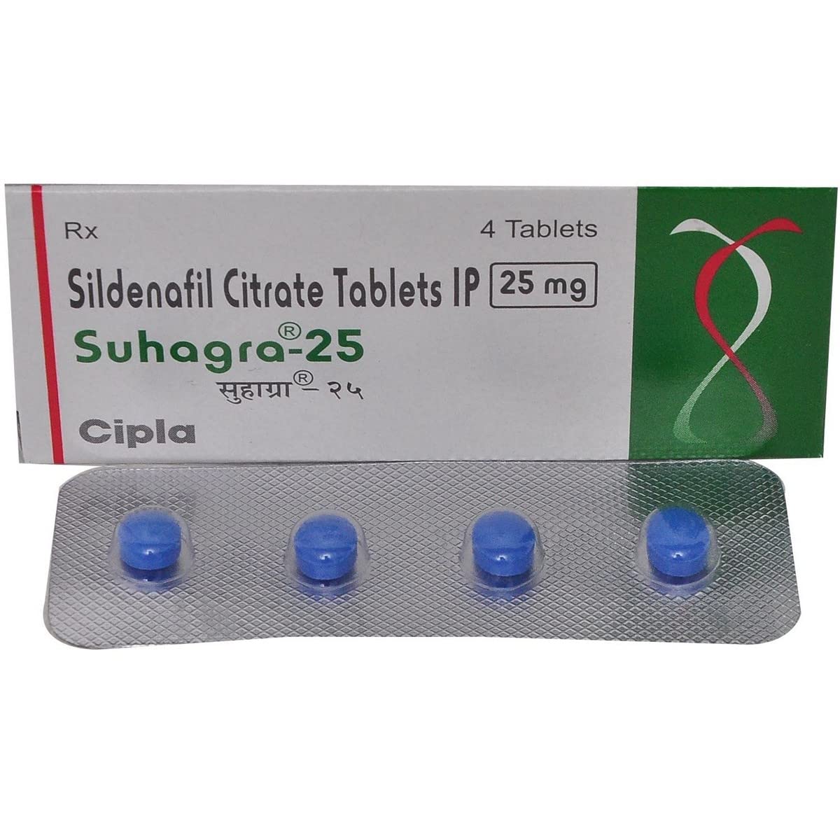 Suhagra 25MG - Strip of 4 Tablets