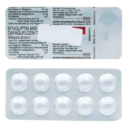 Sitara D 50/5 mg - Strip of 10 Tablets