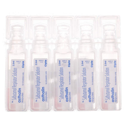 Asthalin - Pack of 5x2.5 ml of Respules