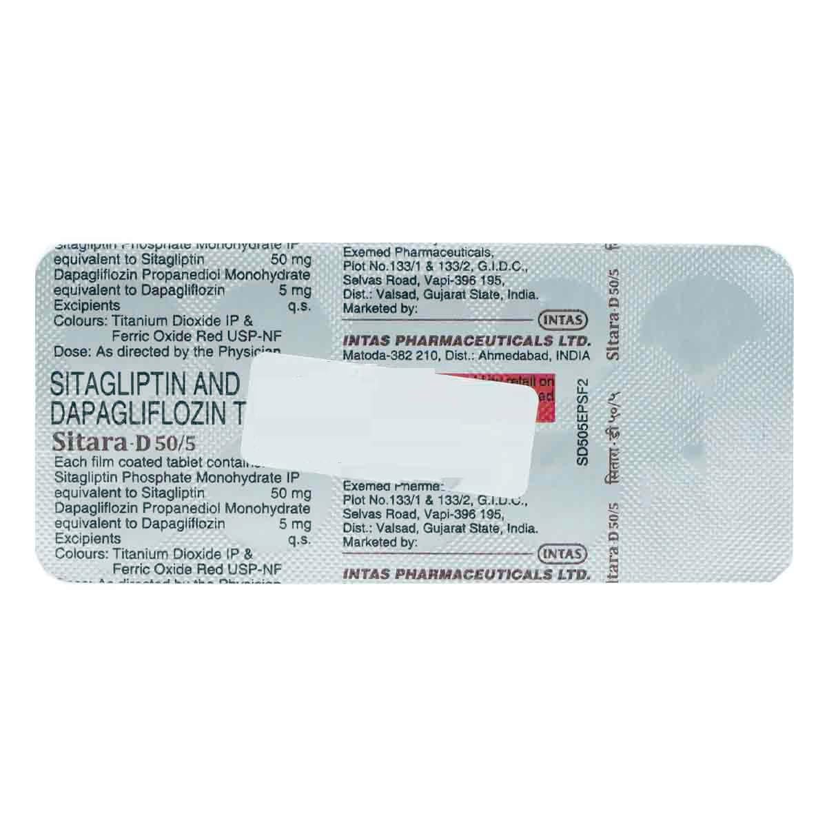 Sitara D 50/5 mg - Strip of 10 Tablets