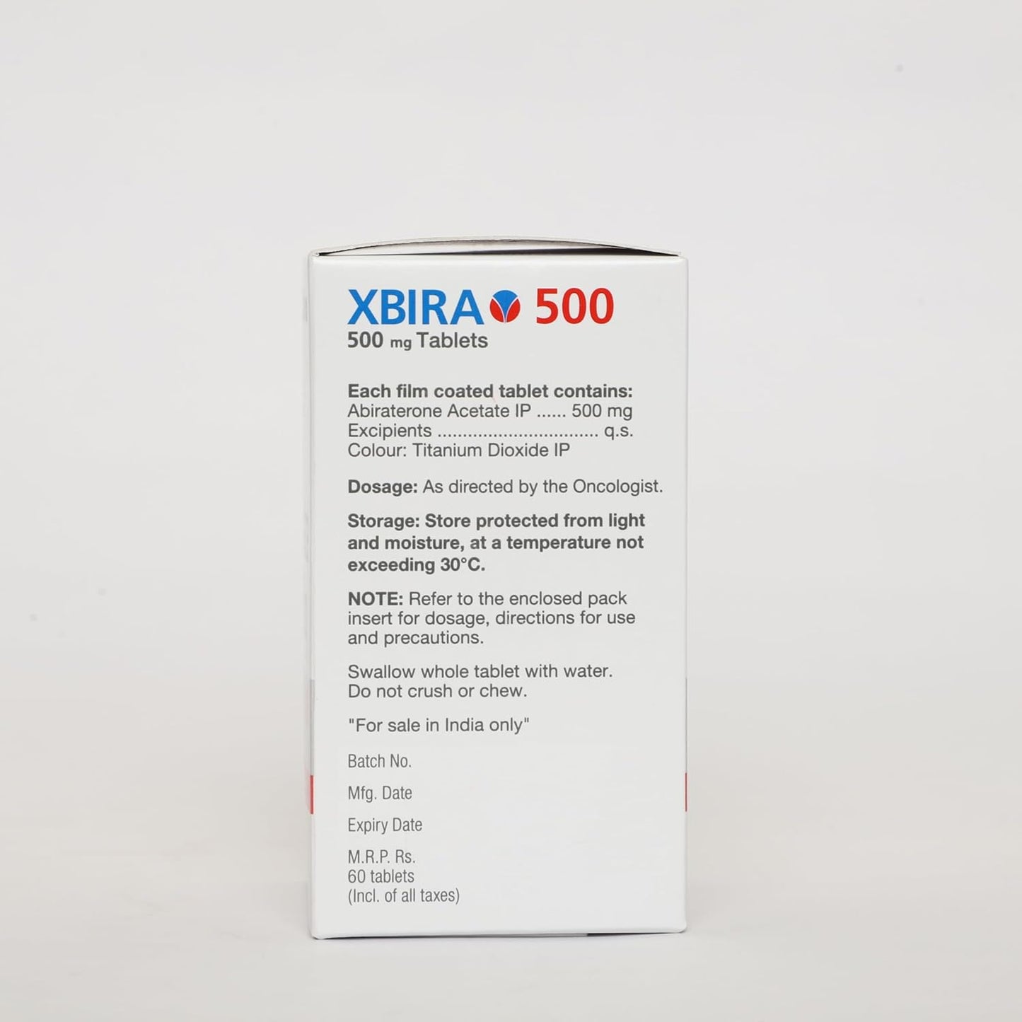 Xbira 500mg - Bottle of 60 Tablets