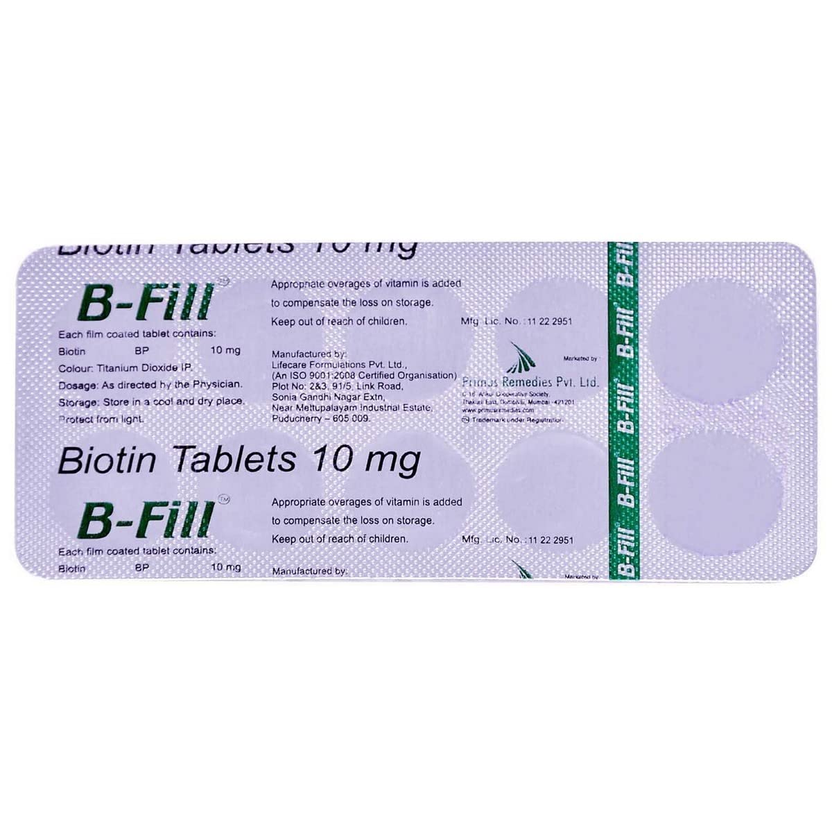 B-Fill - Strip of 10 Tablets