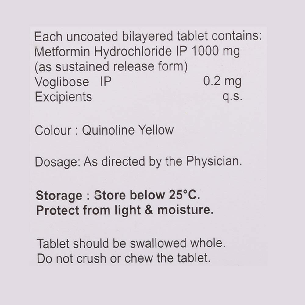 Voglikem M 0.2 Forte - Strip of 10 Tablets