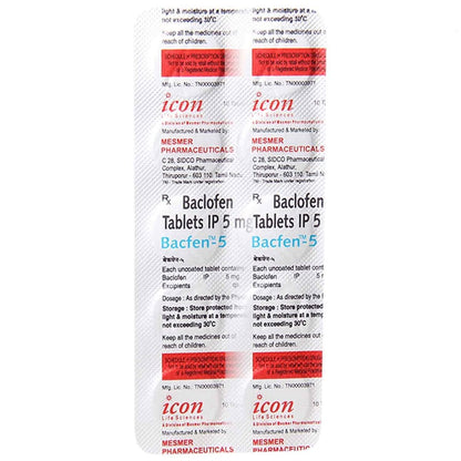 Bacfen 5 - Strip of 10 Tablets