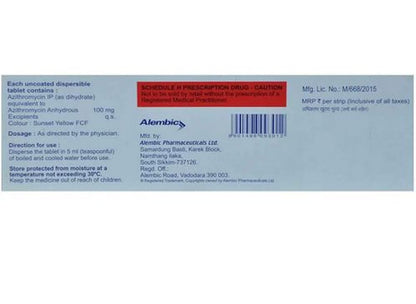 AZITHRAL KID DT - Strip of 5 Tablets