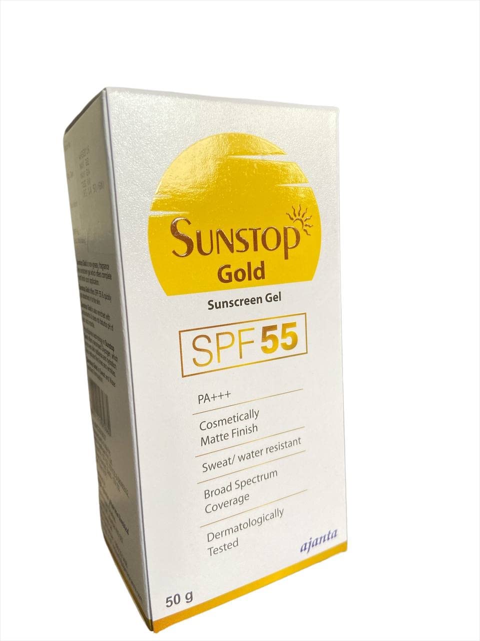 Sunstop Gold Sunscreen Gel SPF 55 PA+++ Sun Protection, (50g)