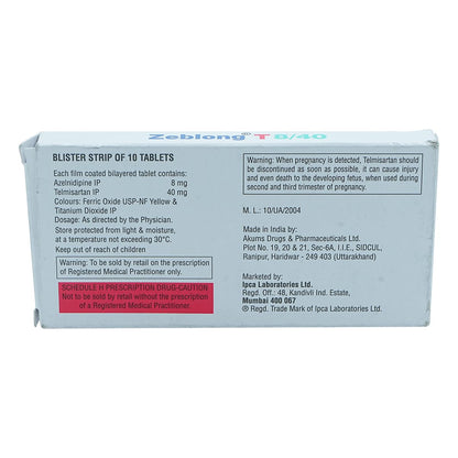 Zeblong T 8/40 - Strip of 10 Tablets