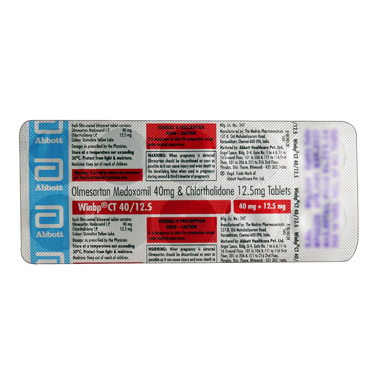 WINBP CT 40/12.5MG - Strip of 10 Tablets