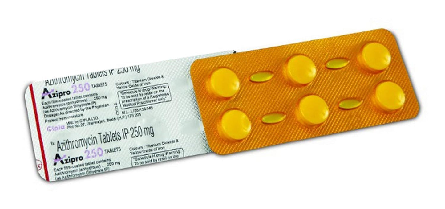 Azipro 250 - Strip of 6 Tablets