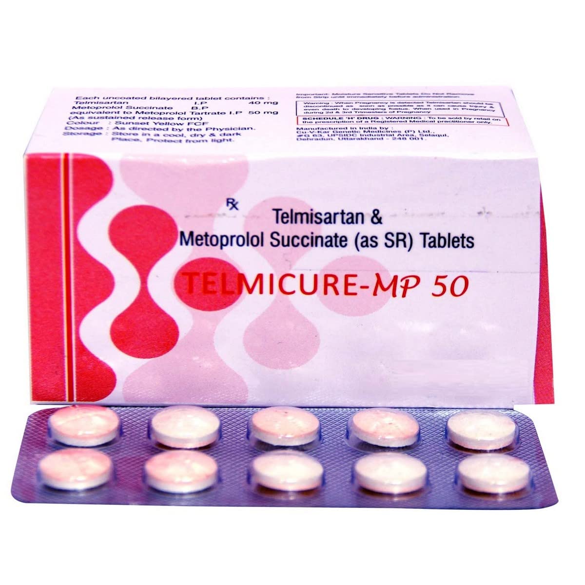 Telmicure Mp 50MG - Strip of 10 Tablets