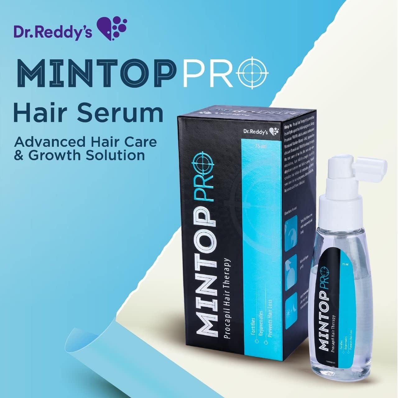 Mintop Pro With Procapil Hair Therapy - Bottle of 75ml Serum and Shampoo for Hair Fall Control - 100 ml