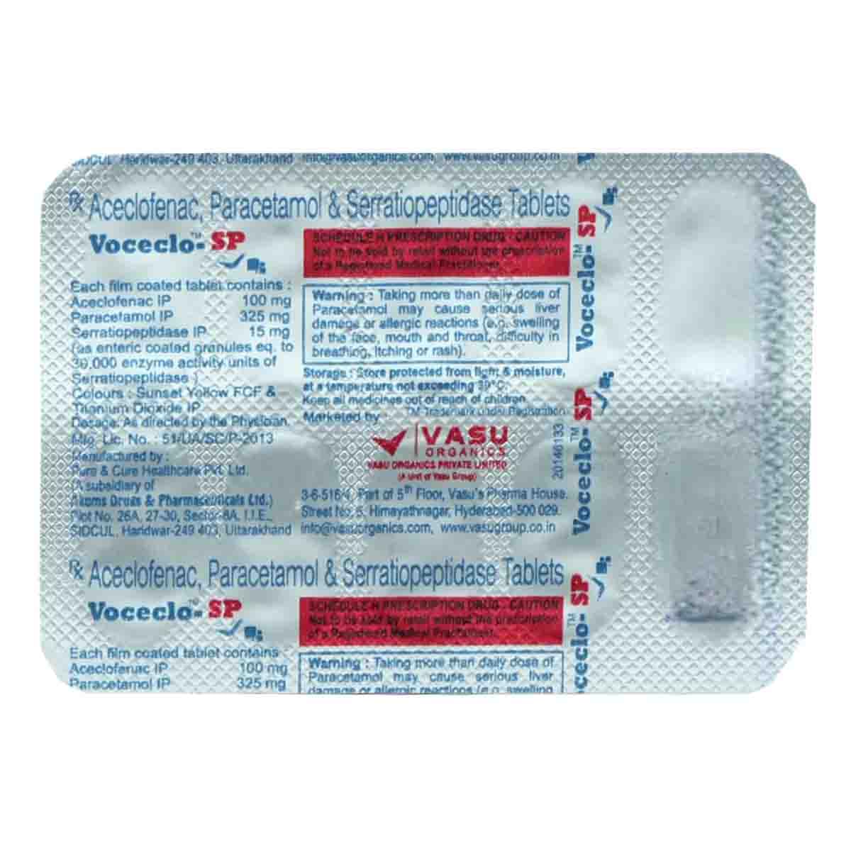 Voceclo-SP 100/325/15 - Strip of 10 Tablets