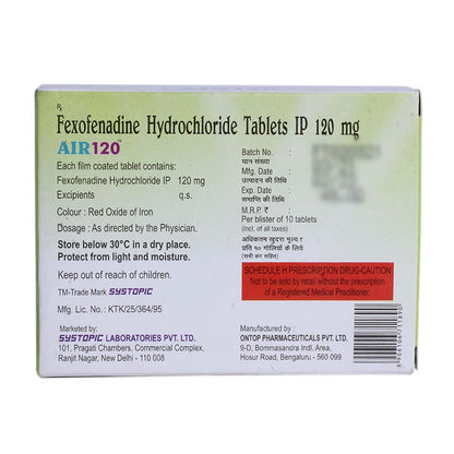 Air 120MG - Strip of 10 Tablets