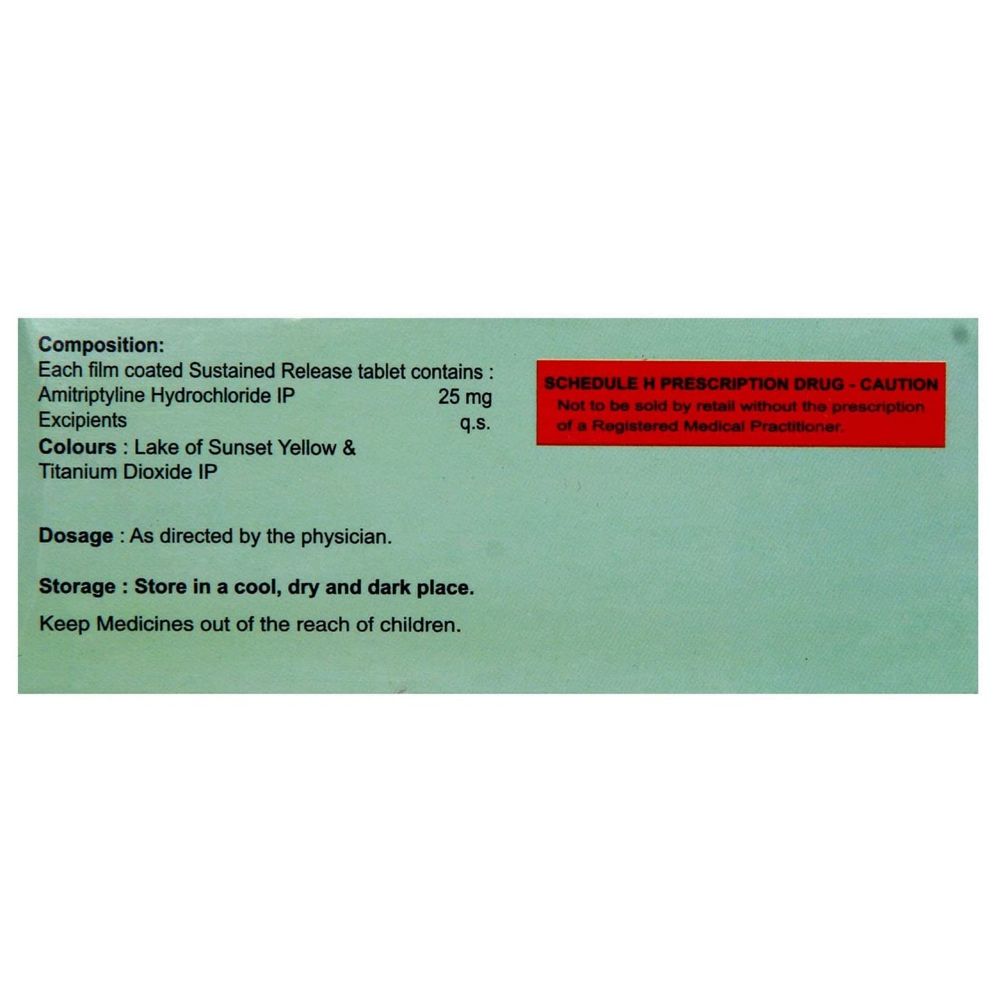 AMILIFT SR 25mg - Strip of 10 Tablets