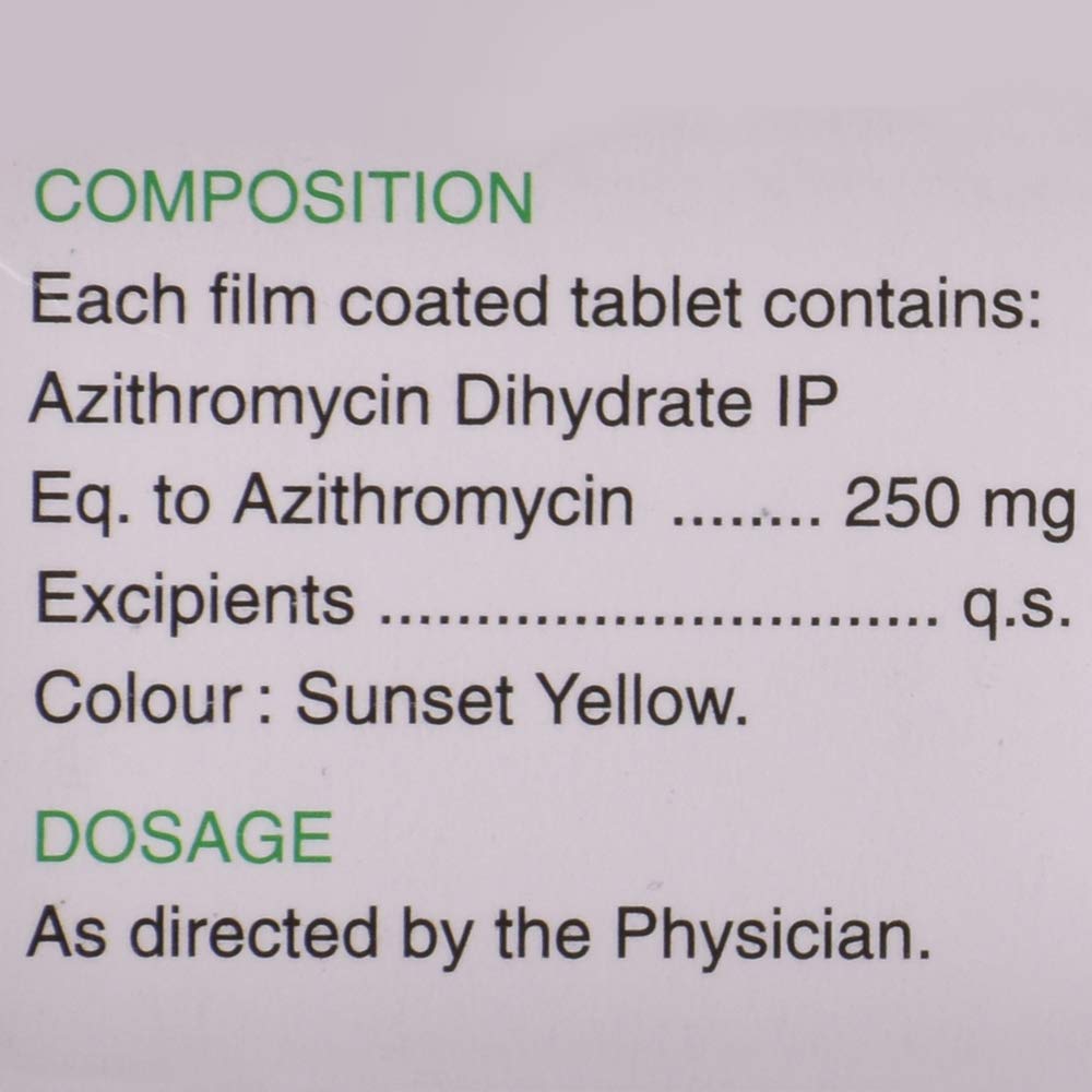 Zathrin 250 - Strip of 10 Tablets