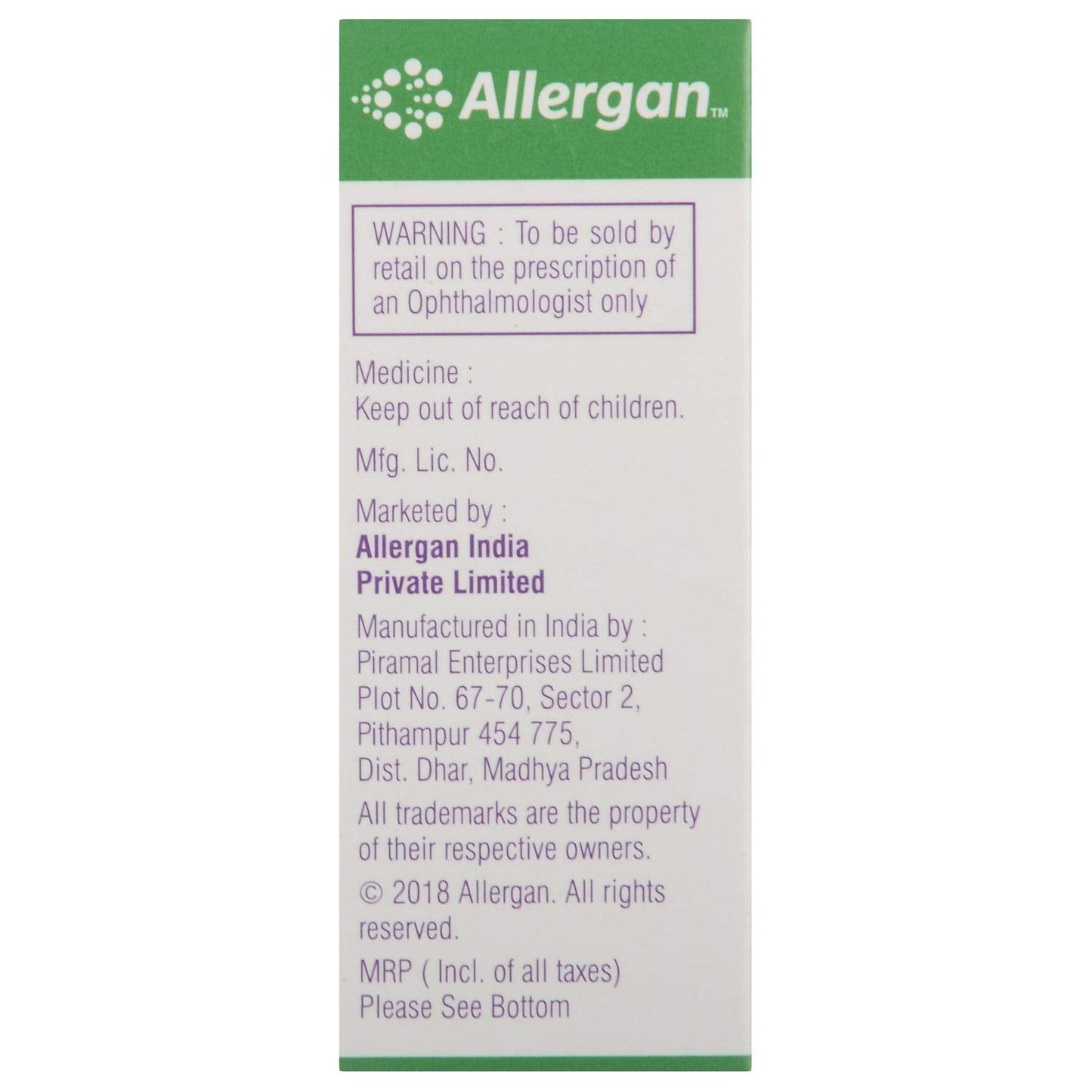 Alphagan Z - Bottle of 5 ml Solution