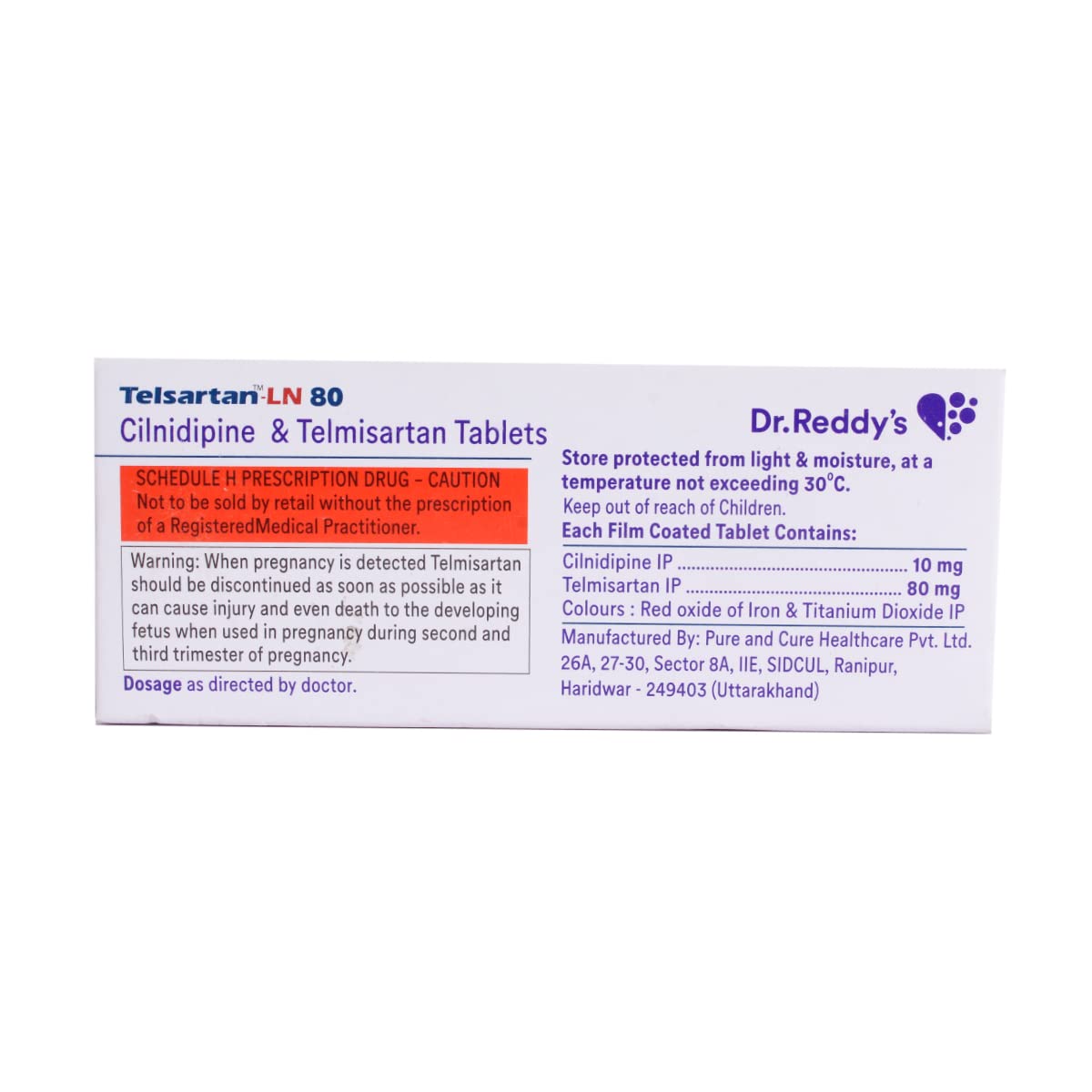 Telsartan-LN 80/10 mg Tablet 10's