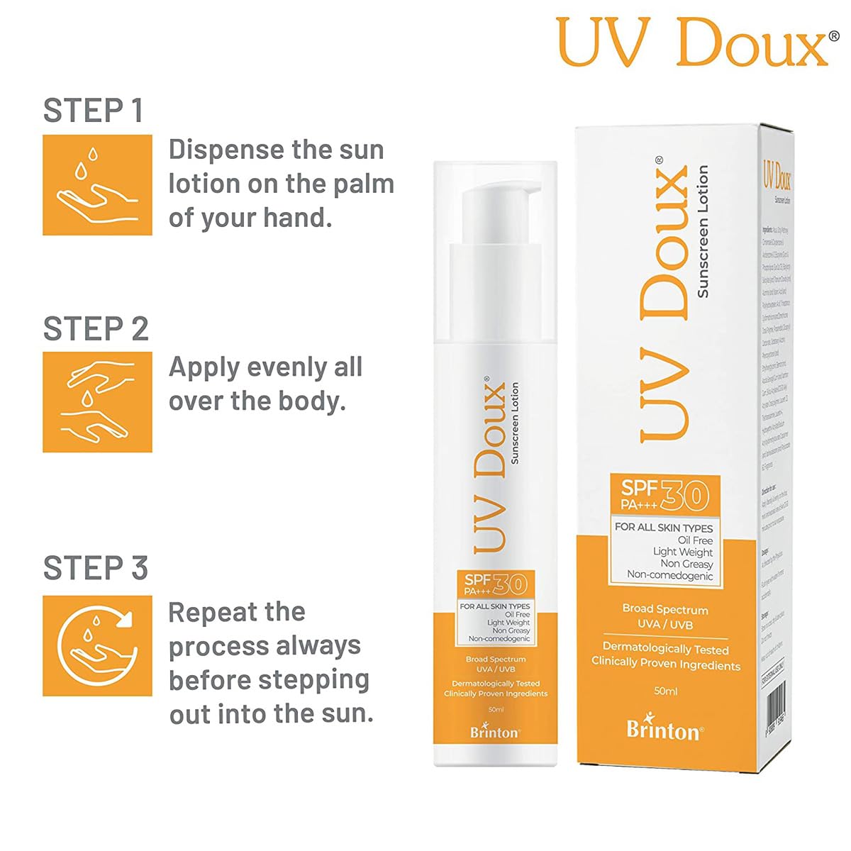 Uv Doux Spf30 - Bottle of 50ml Sunscreen Lotion