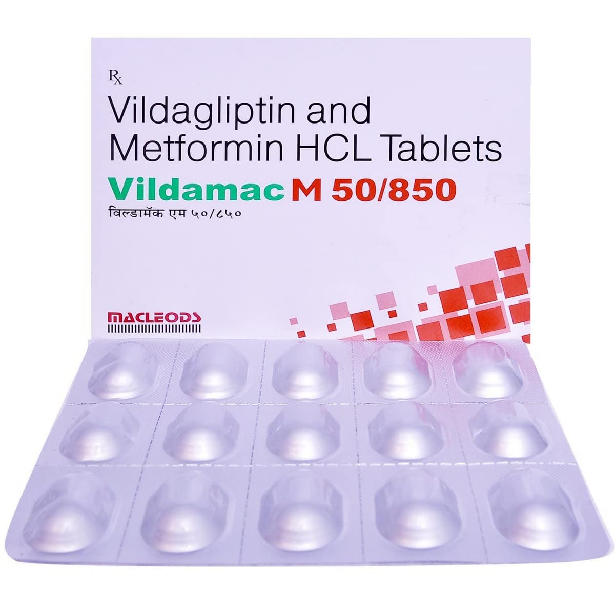 Vildamac M 50/850MG - Strip of 15 Tablets