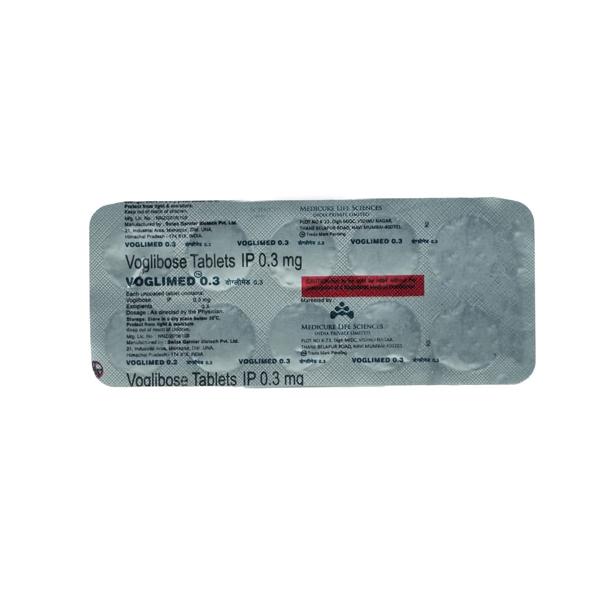 Voglimed 0.3 - Strip of 10 Tablets