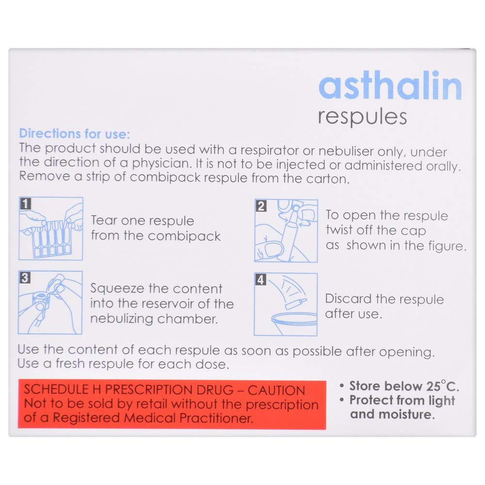 Asthalin - Pack of 5x2.5 ml of Respules