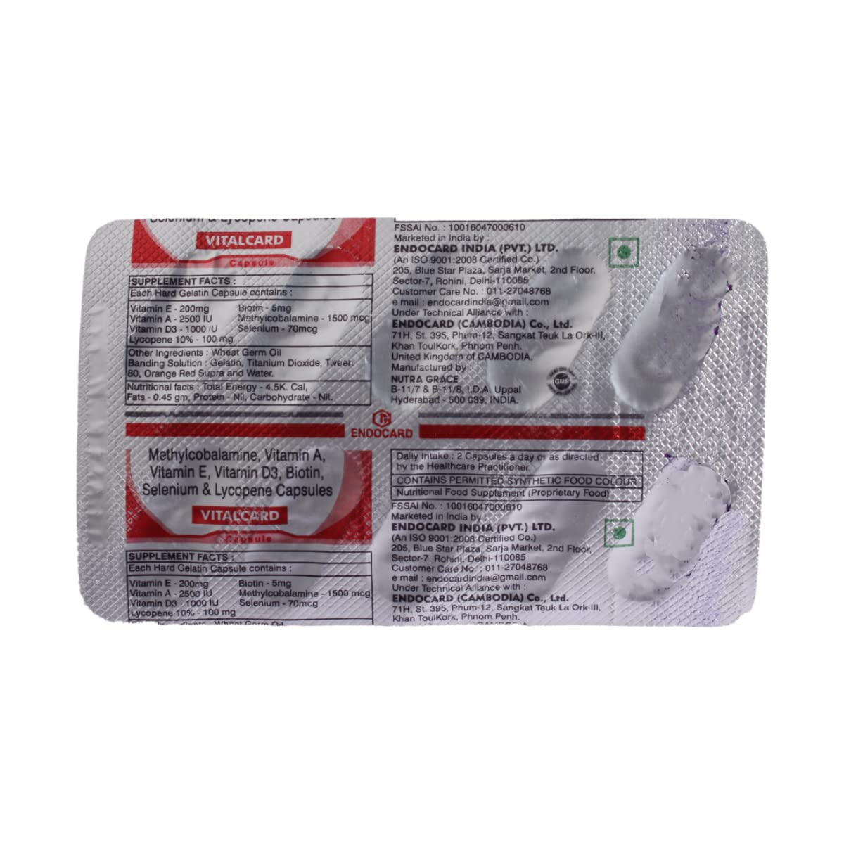 Vitalcard - Strip of 10 Capsules