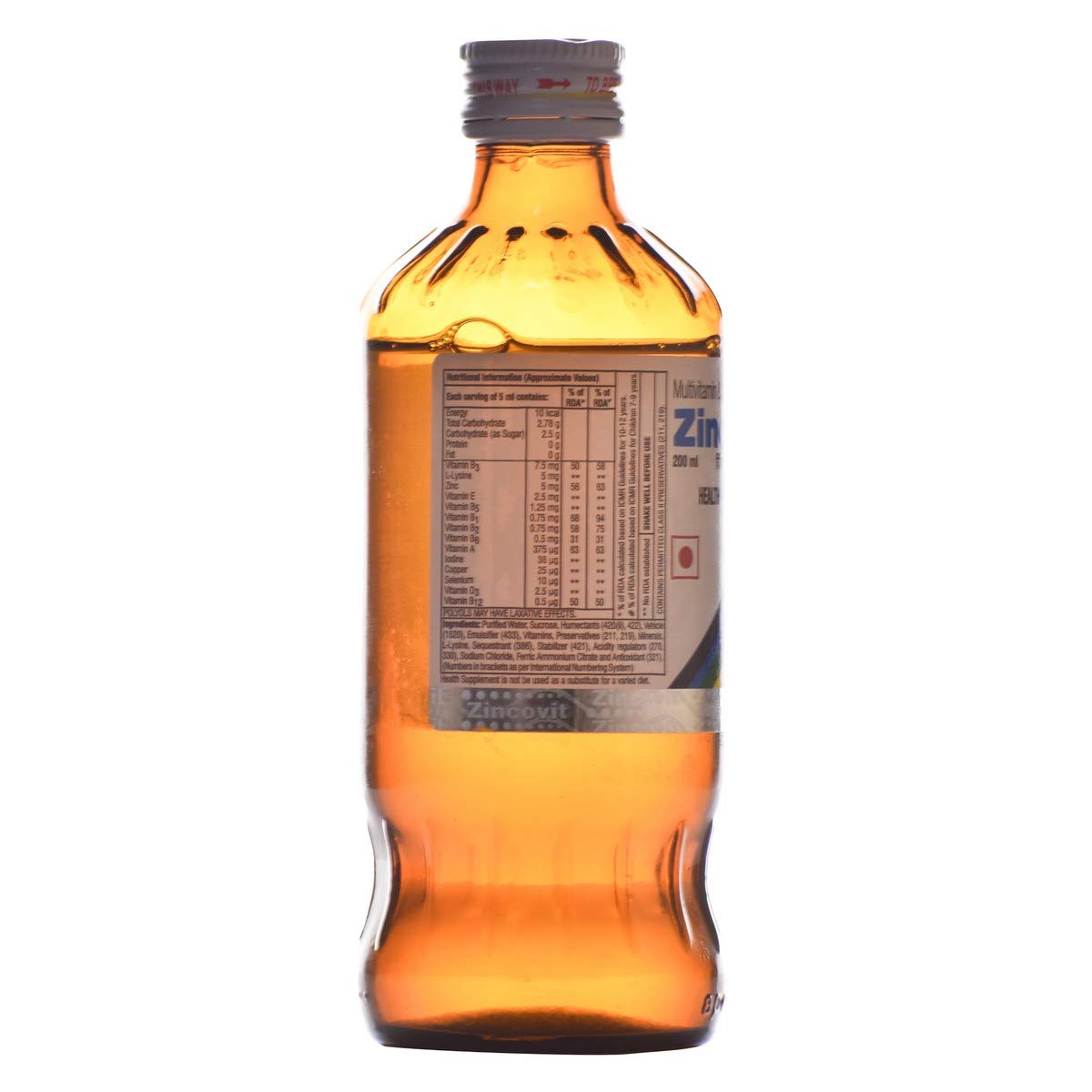 Zincovit - Bottle of 200 ml Syrup