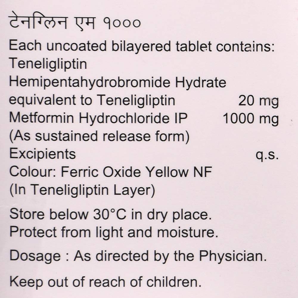 Tenglyn M 1000 - Strip of 15 Tablets