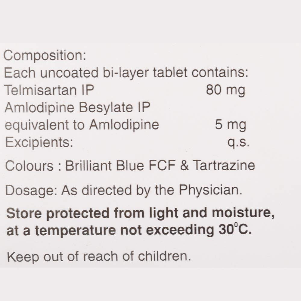 Amlosafe TM 80 - Strip of 10 Tablets