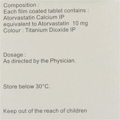 Atorfit 10 - Strip of 15 Tablets