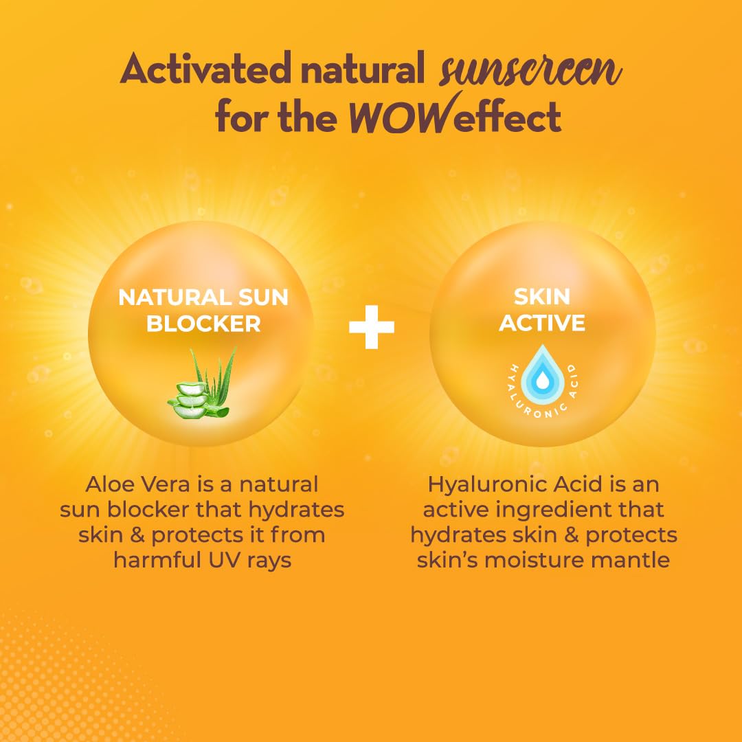 WOW Skin Science Sunscreen Gel For All Skin Types | SPF 55 PA++++ | With Glutathione & Aloe Vera Extract | Lightweight | Quick Absorbing | No White Cast | UVA & UVB Protection | 10 ml