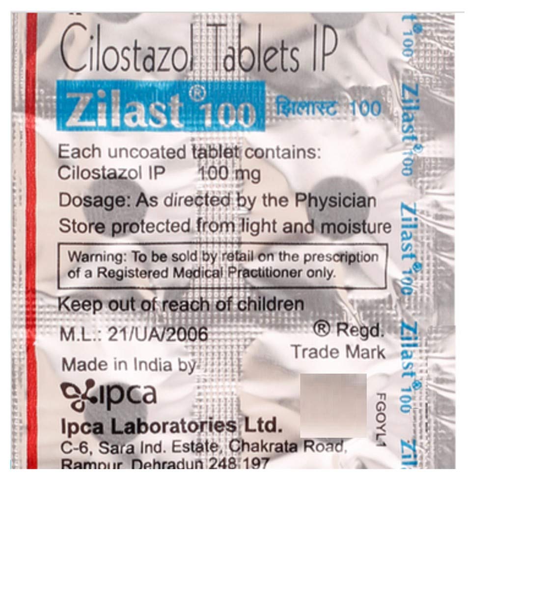 Zilast 100 - Strip of 10 Tablets