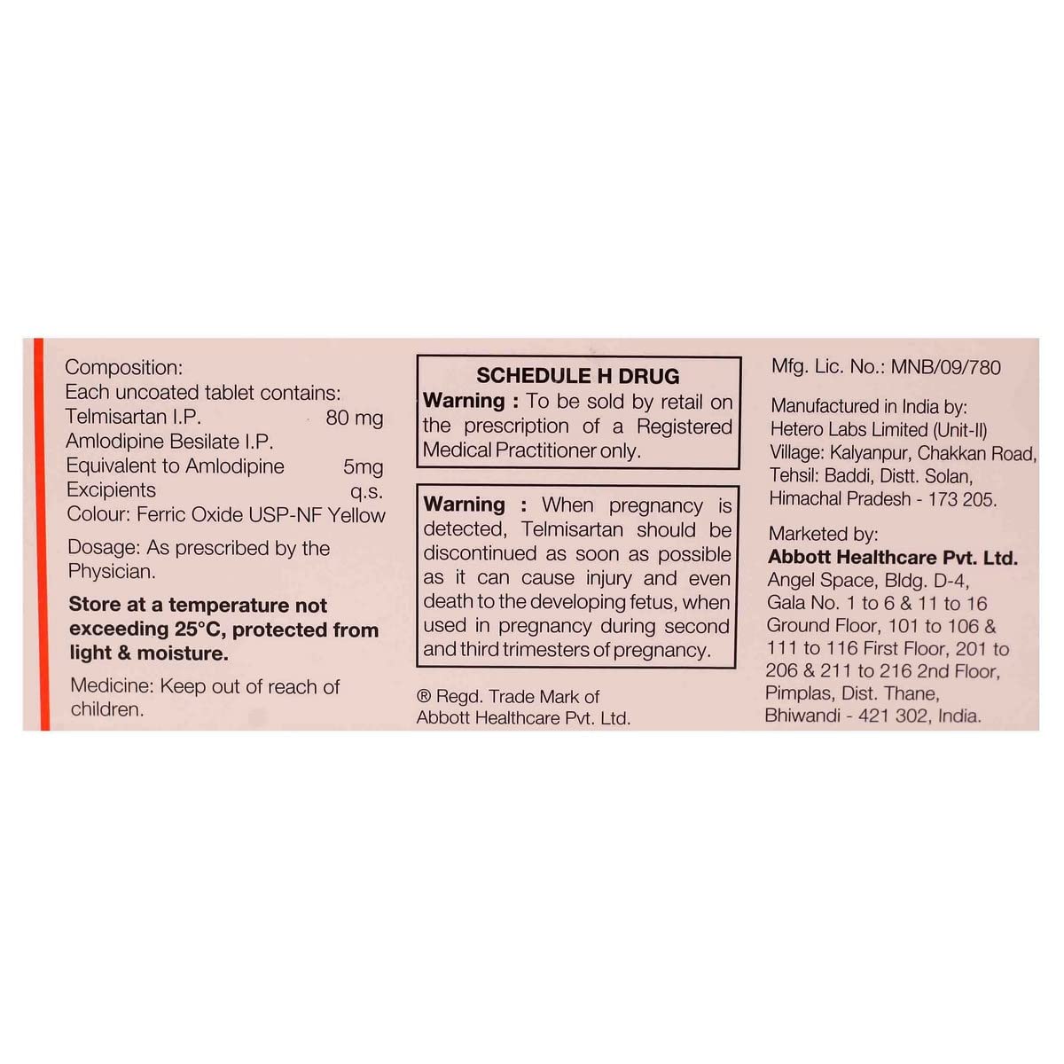 Telpres 80MG - Strip of 10 Tablets