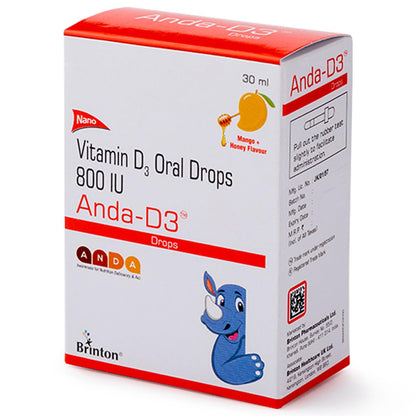 Anda - D3 Mango + Honey - Bottle of 30 ml Drops