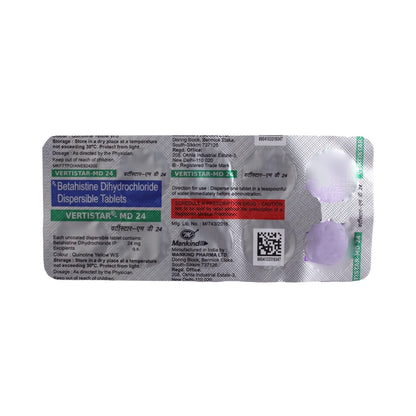 Vertistar-Md 24mg - Strip of 10 Tablets