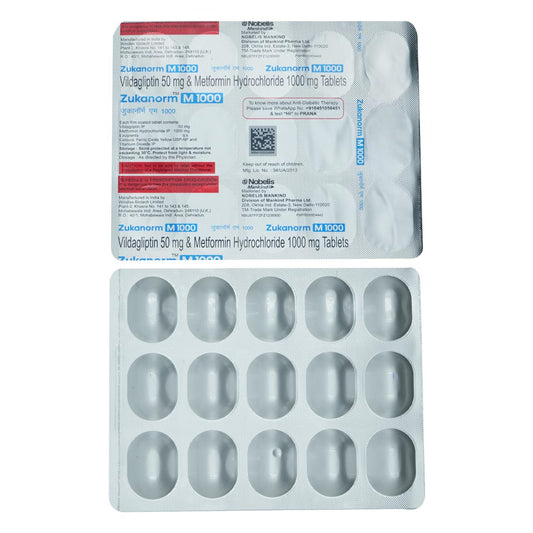 ZUKANORM M 1000/50MG -Strip of 15 Tablets