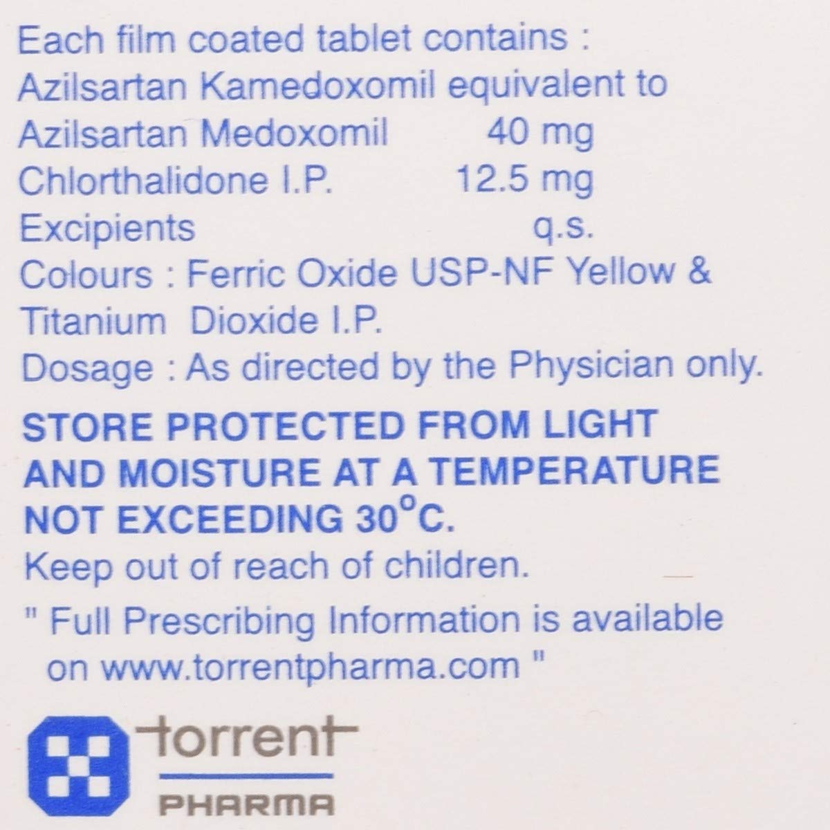 Zilsar CH 40/12.5 - Strip of 10 Tablets