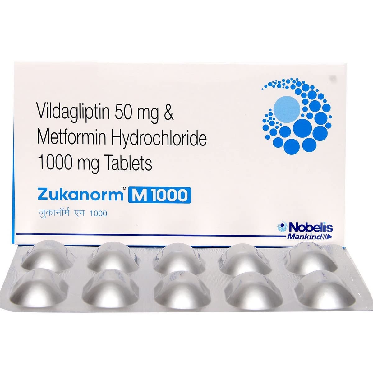 Zukanorm M 1000/50MG - Strip of 10 Tablets