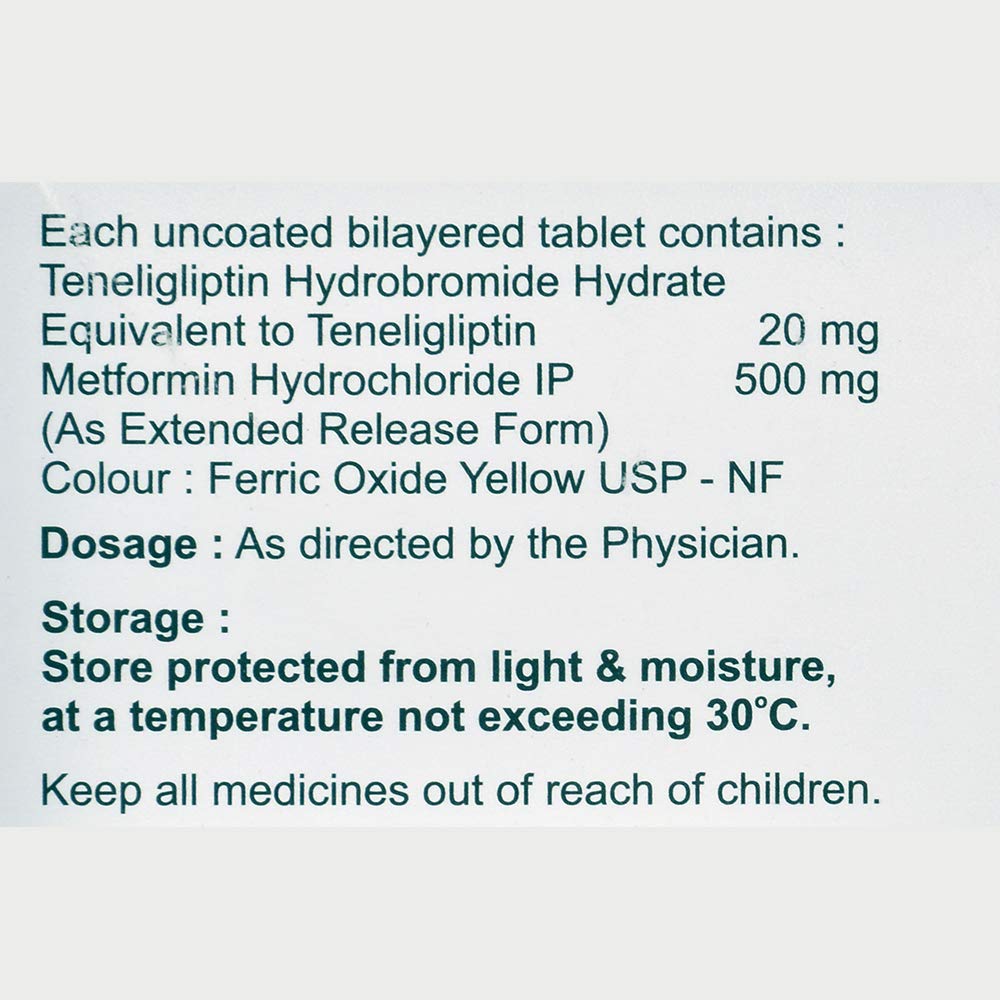 Teneliglip M 500 - Strip of 10 Tablets